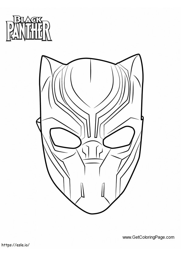 1539414888 Musta Panther Mask Tulostettava värityskuva