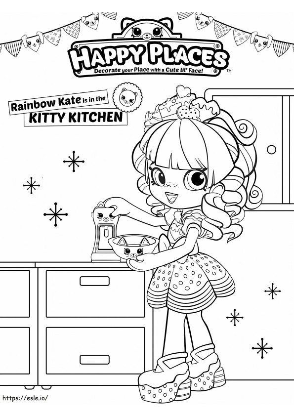 Rainbow Kate Shopkins Doll coloring page