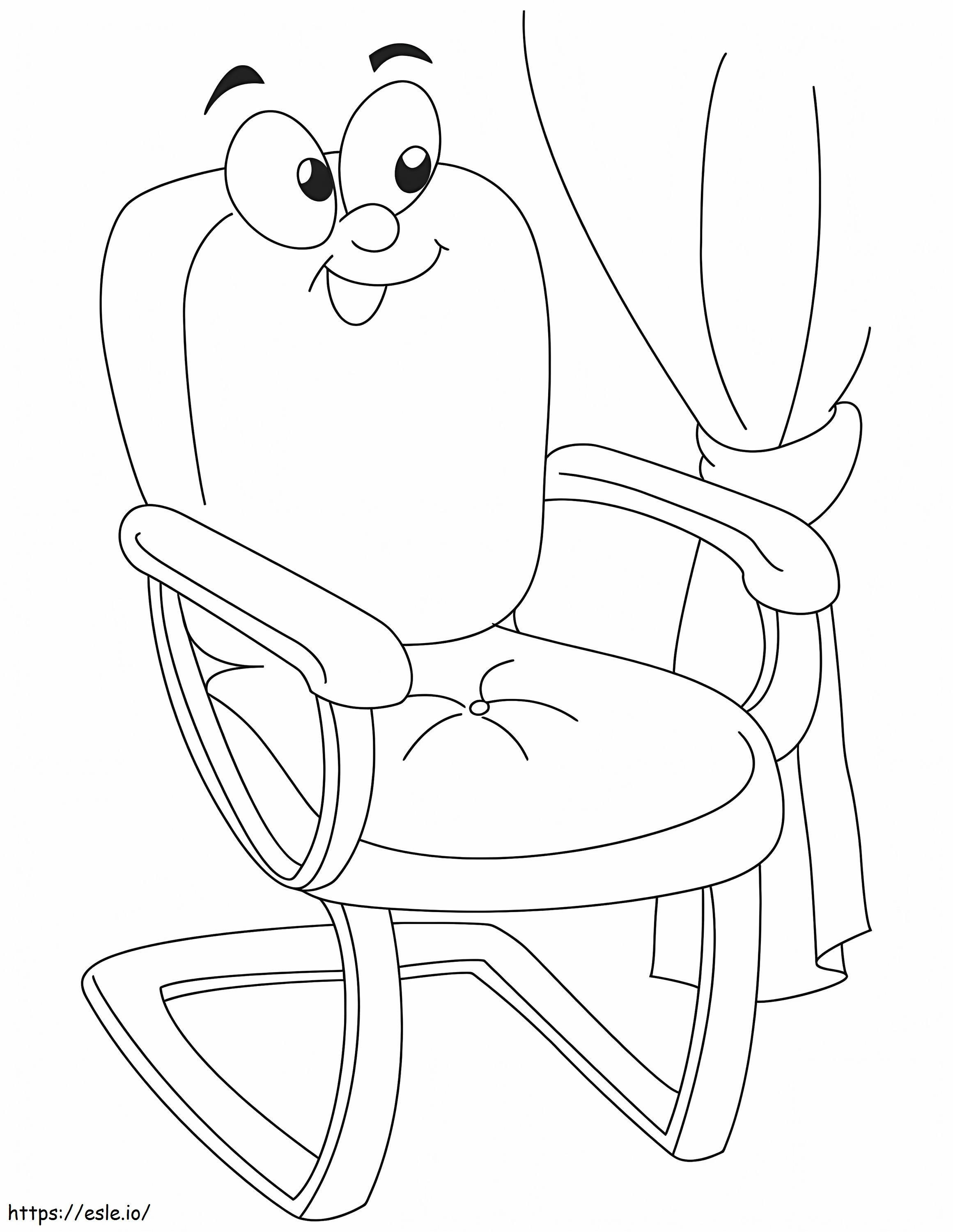 Kreskówka krzesło kolorowanka