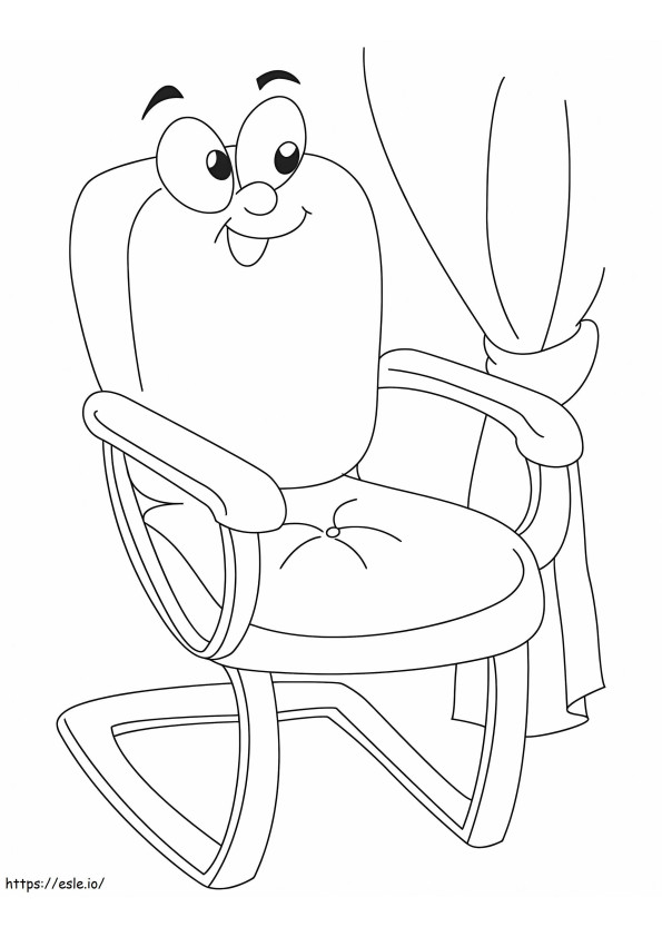 漫画の椅子 ぬりえ - 塗り絵