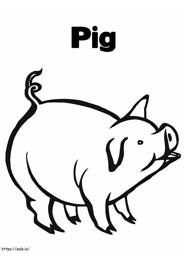 Pig 1 coloring page