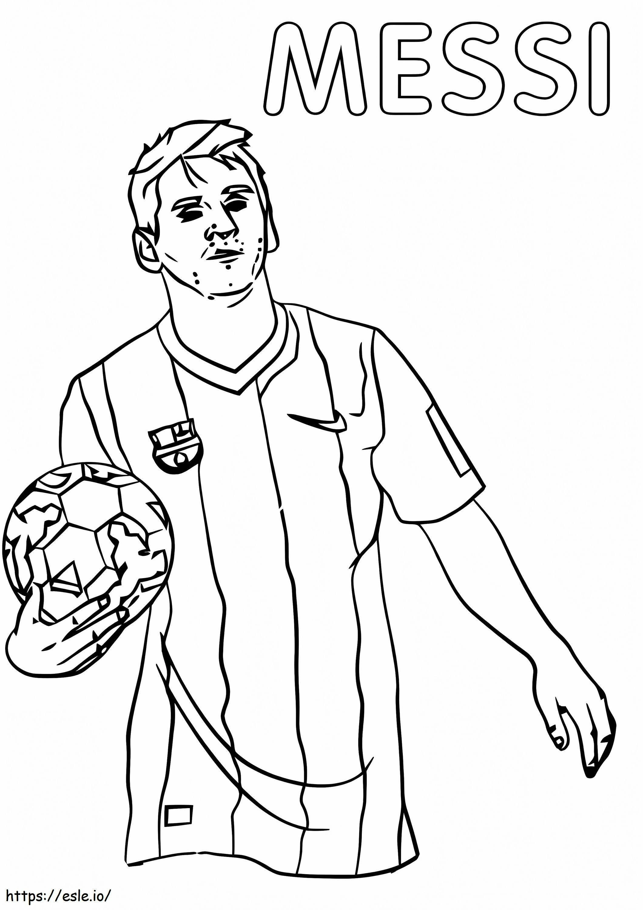 Messi 1 coloring page