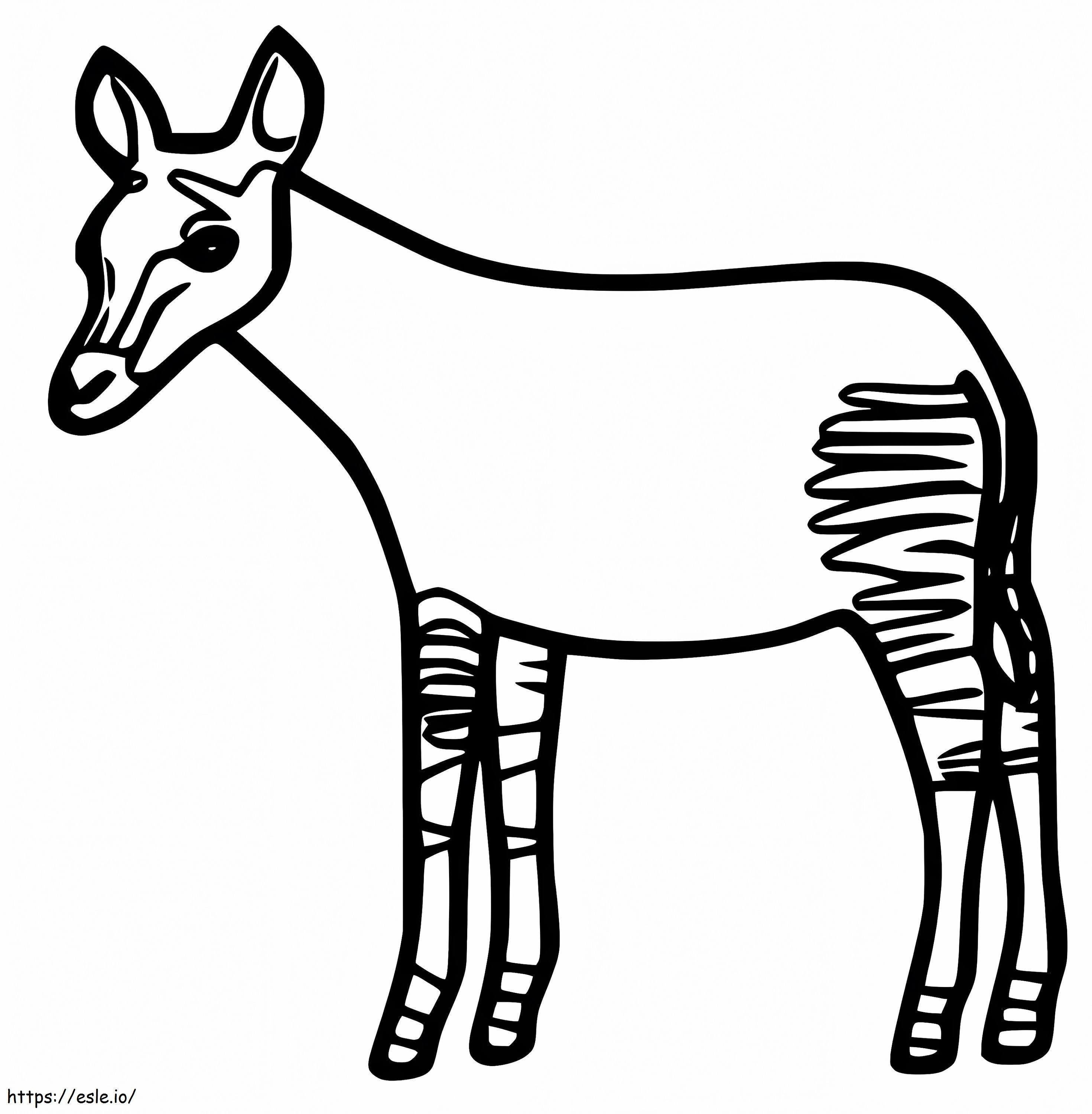 Coloriage Petit okapi à imprimer dessin