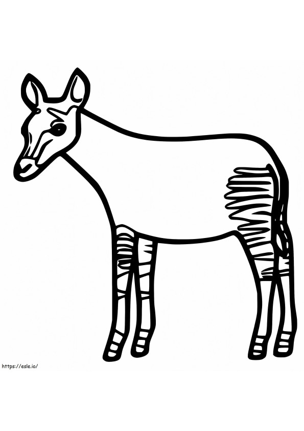 Little Okapi coloring page