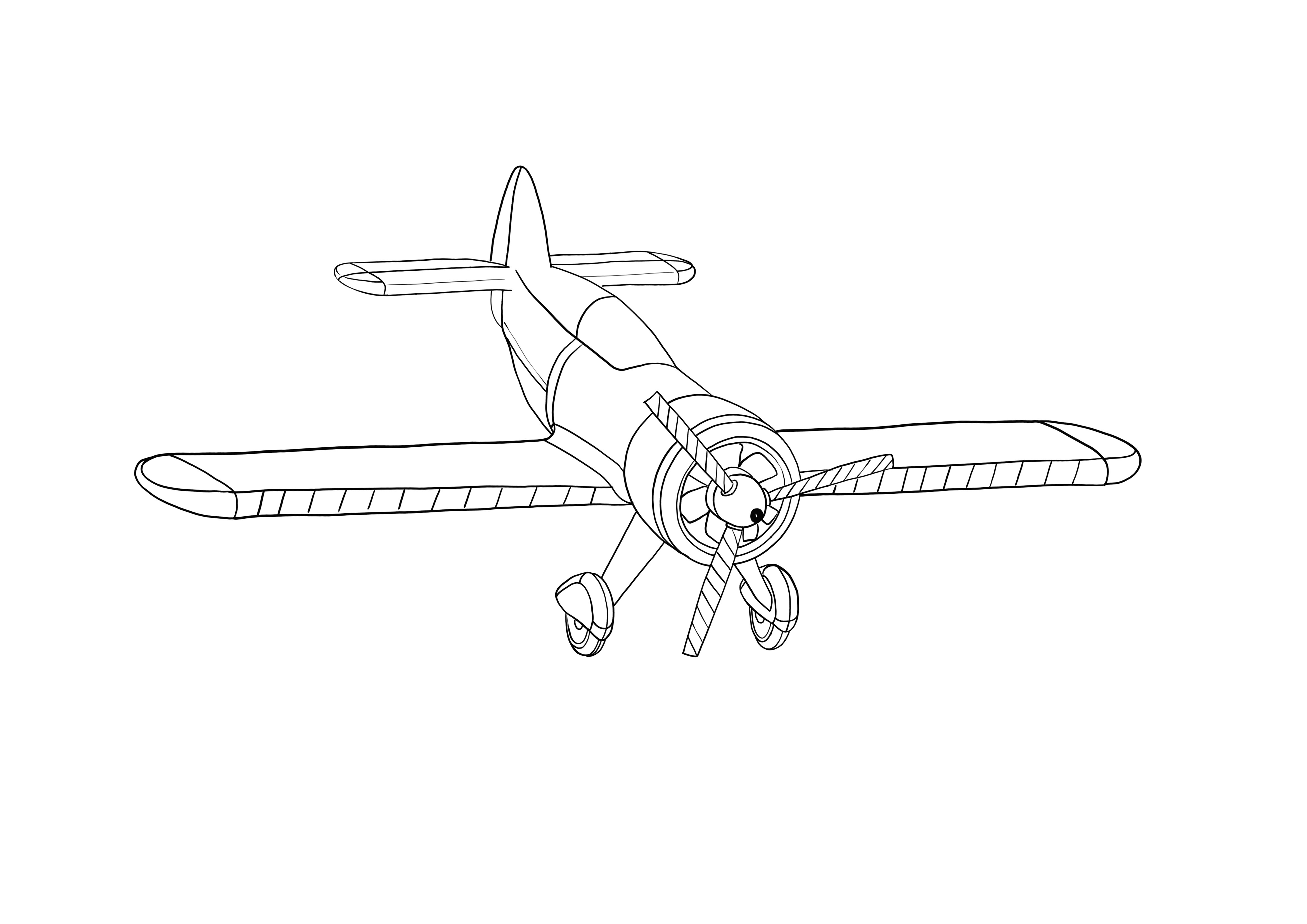plane to print and free coloring
