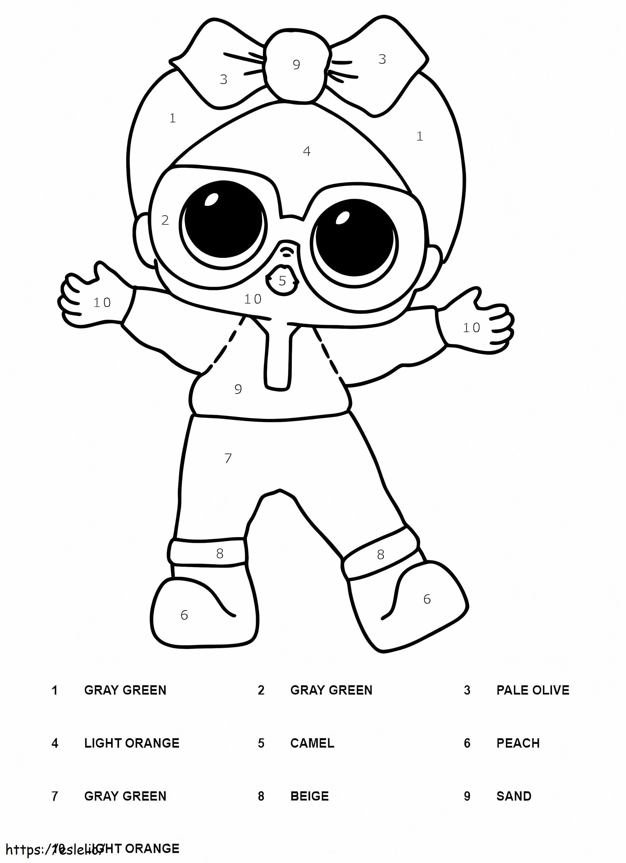 Boy LOL Surprise Color By Number coloring page