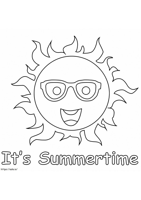 Its Summertime coloring page