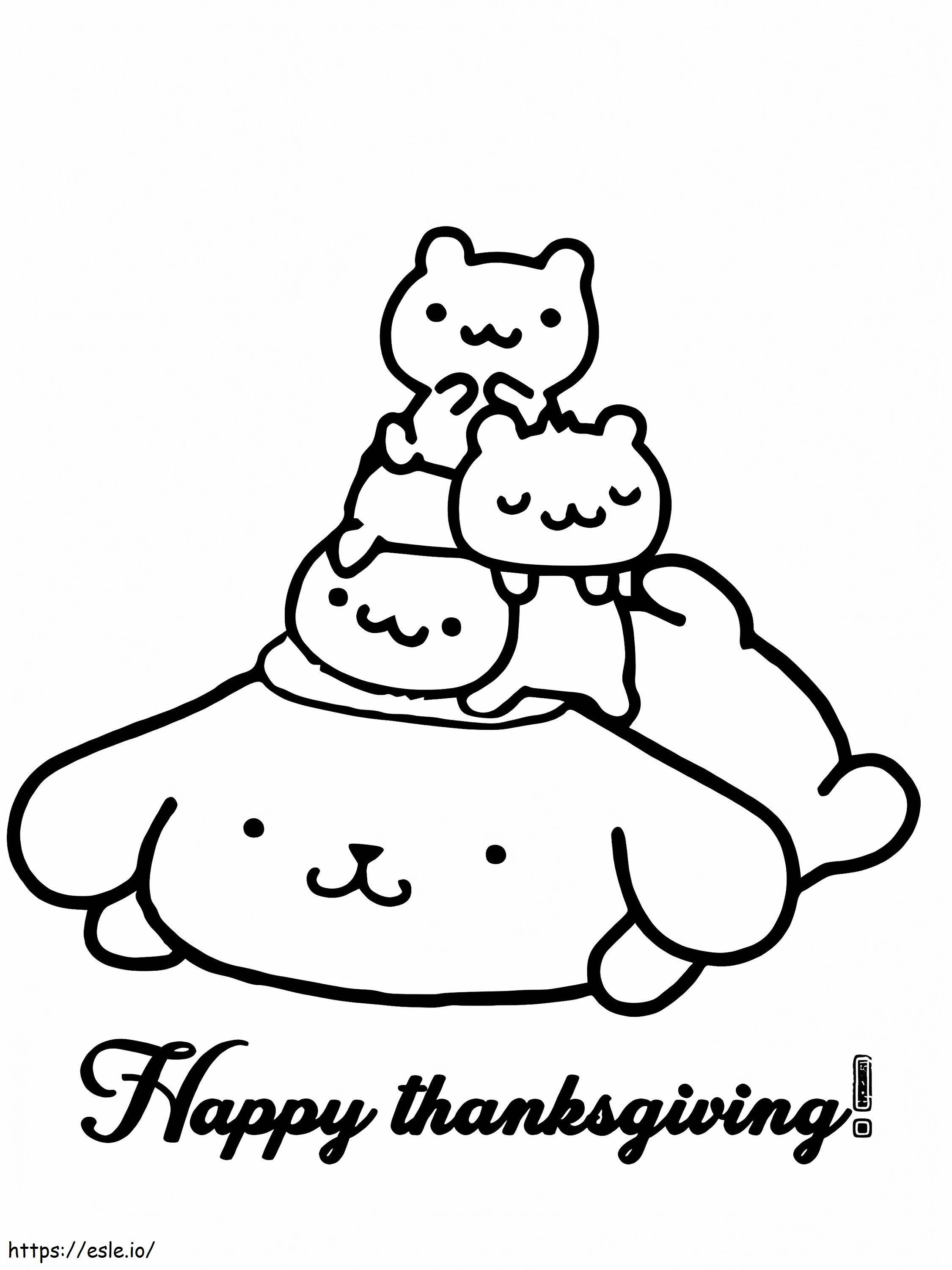 Pompompurin With Scone 2 coloring page