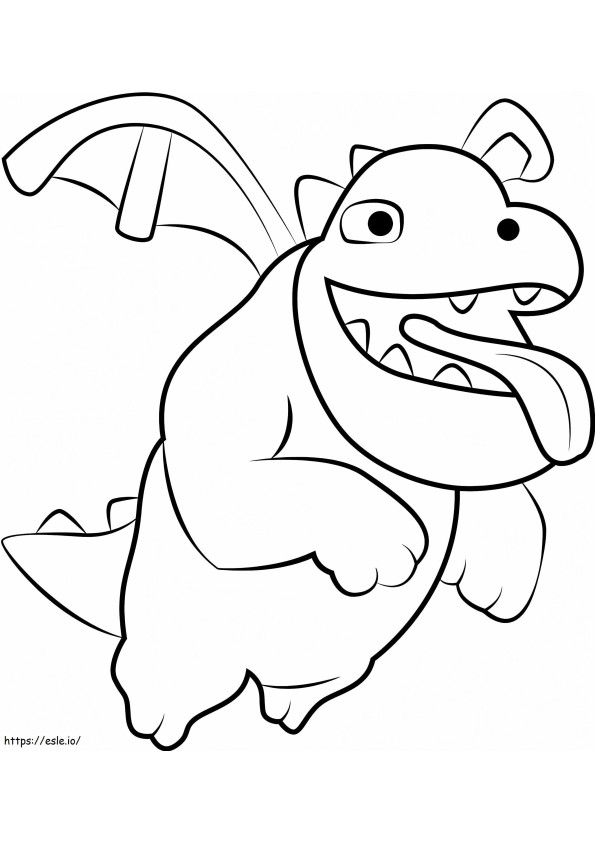 1531446291 Baby Dragon A4 coloring page