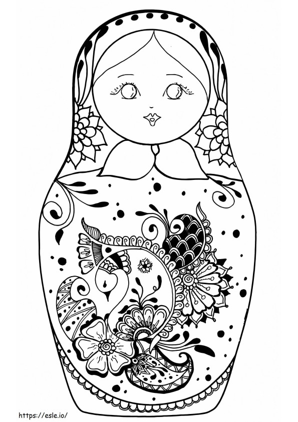 Russian Doll To Print coloring page