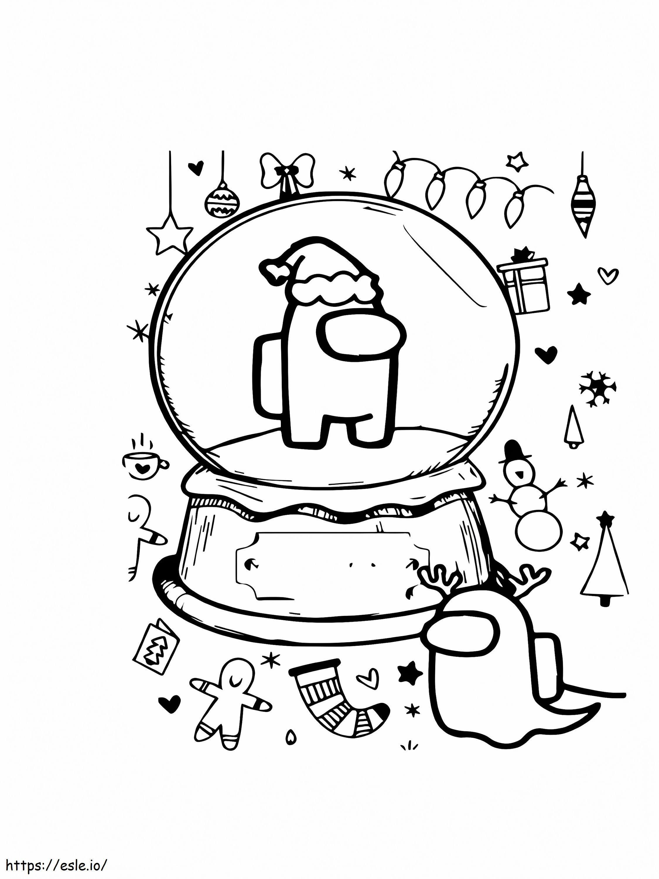 Christmas Candy And Gifts Among Us Coloring Page coloring page