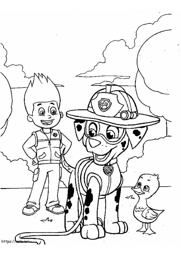 Ryder And Marshall coloring page