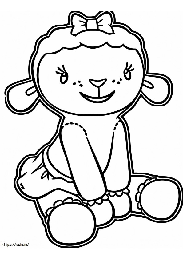 Coloriage Adorable Lambie à imprimer dessin