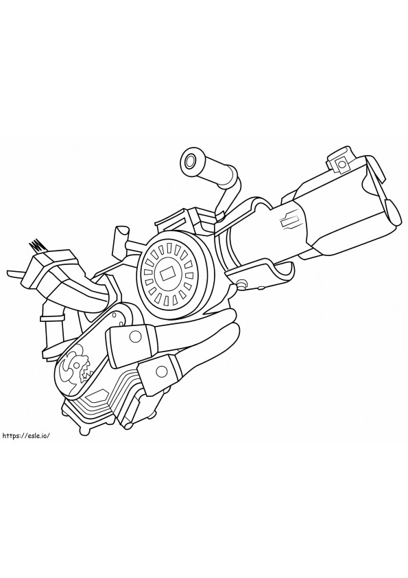 Coloriage Pistolet de recyclage à Fortnite à imprimer dessin