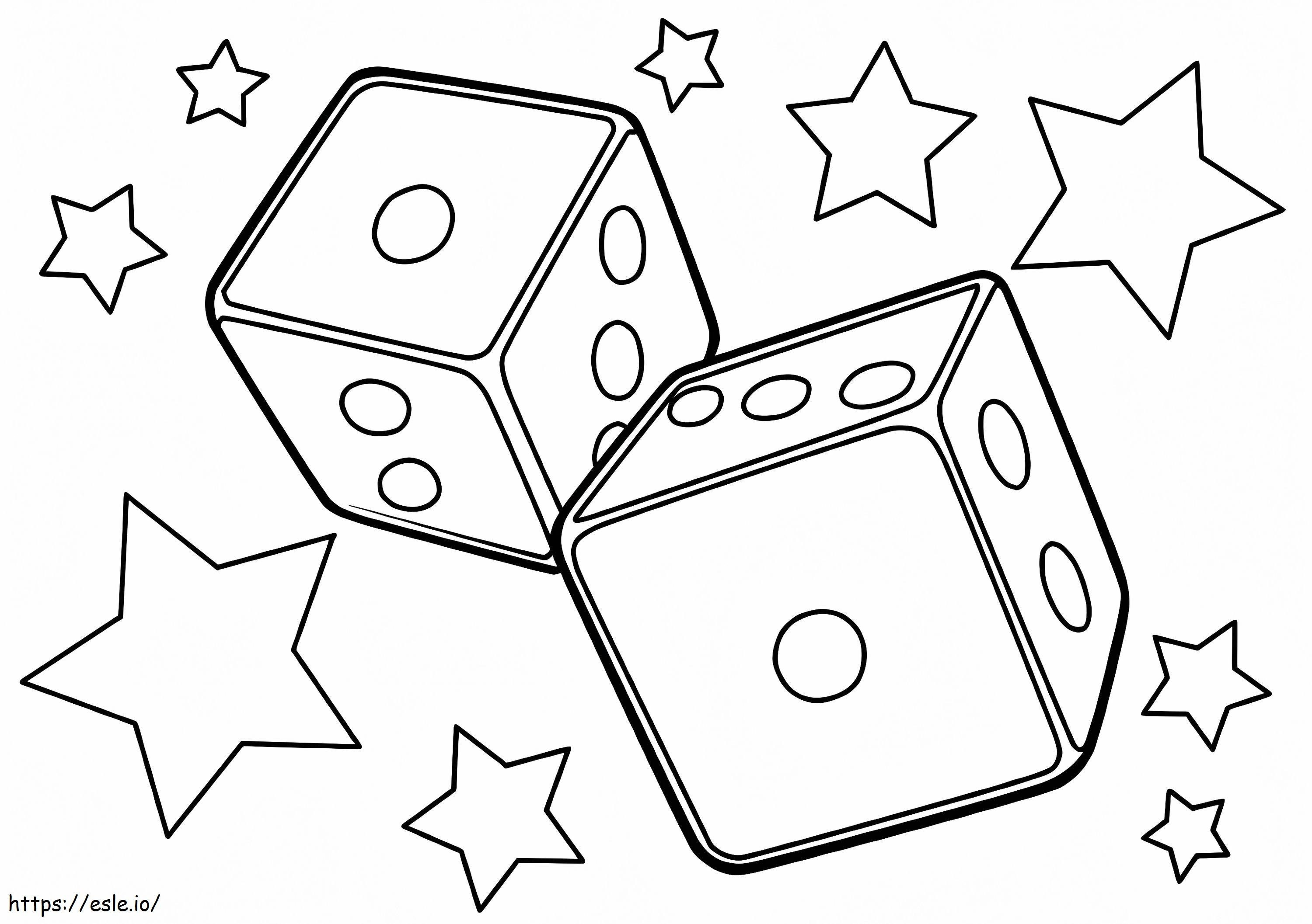 Printable Dice coloring page