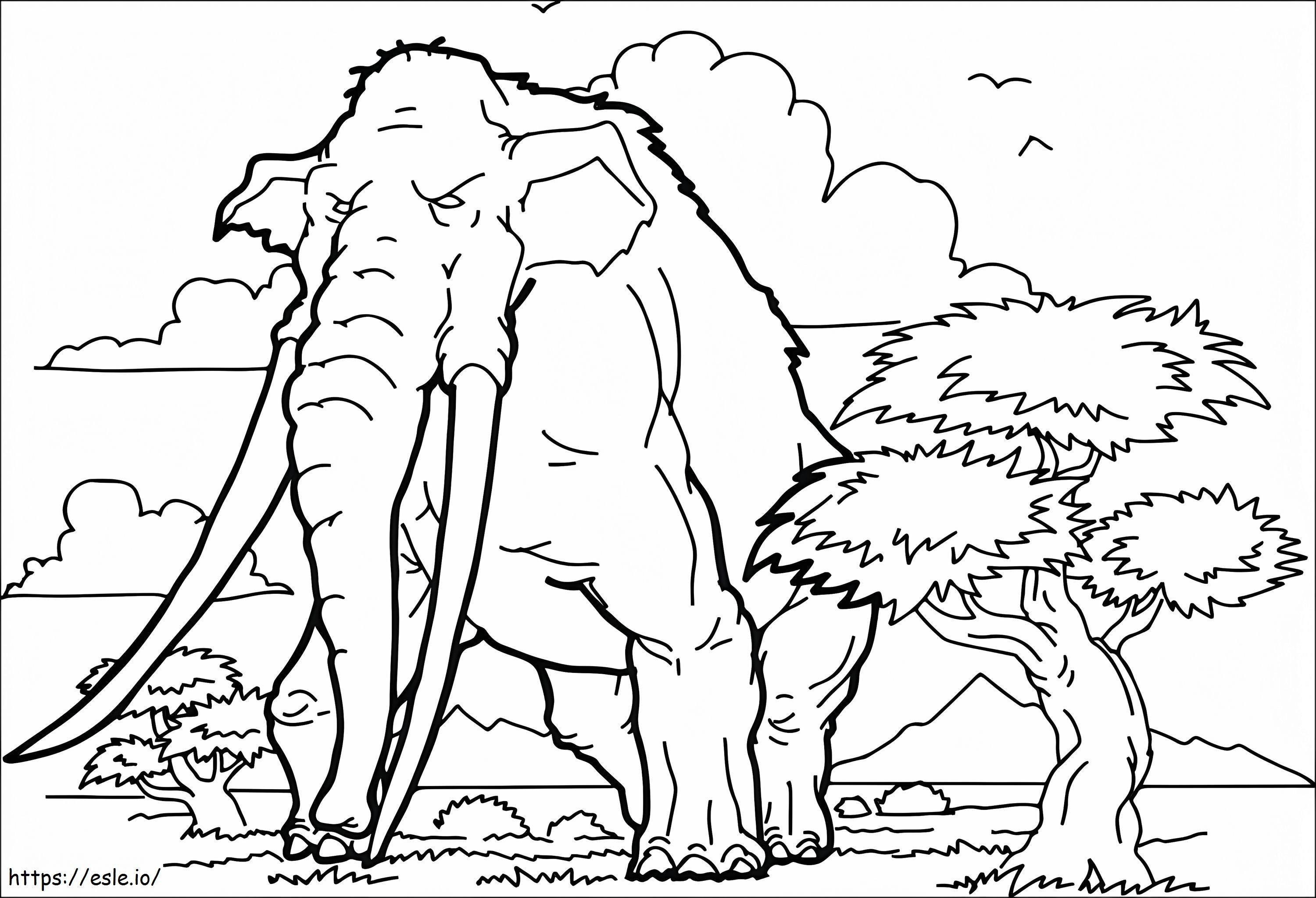Wolliges Mammut ausmalbilder