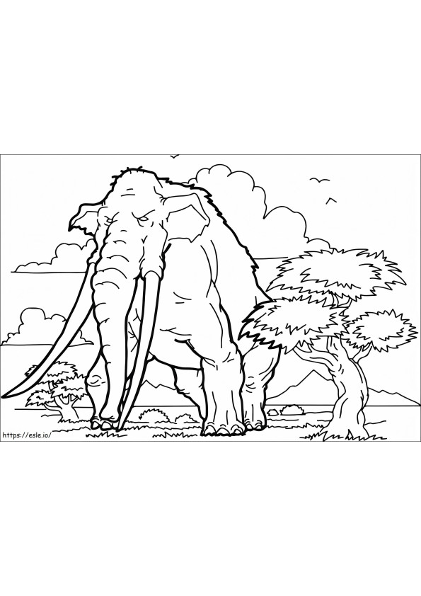 Mammoth Berbulu Gambar Mewarnai