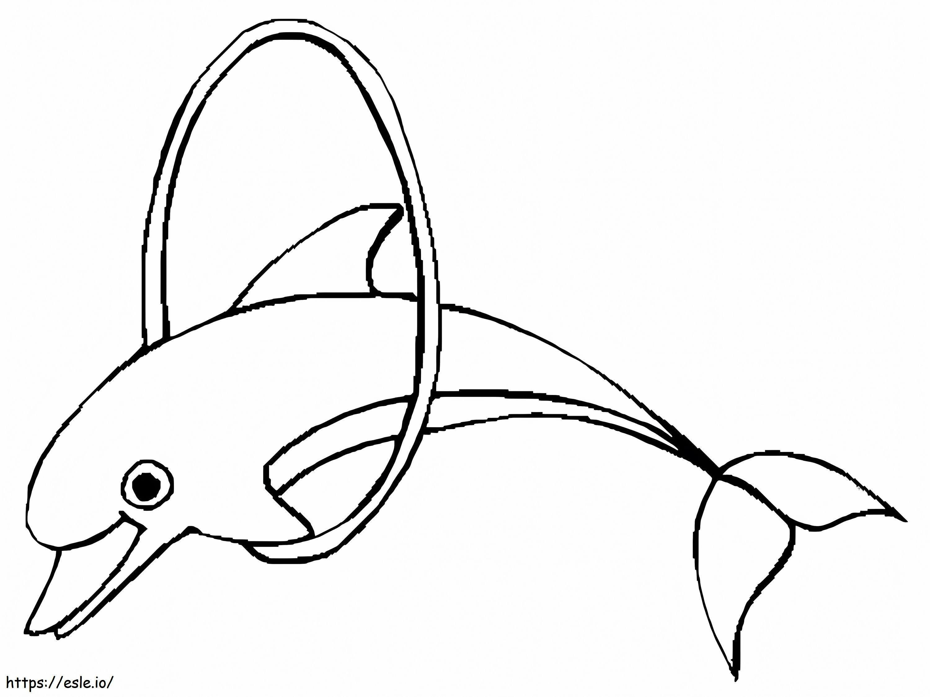 A Dolphin coloring page