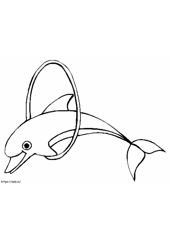 Coloriage Un dauphin à imprimer dessin