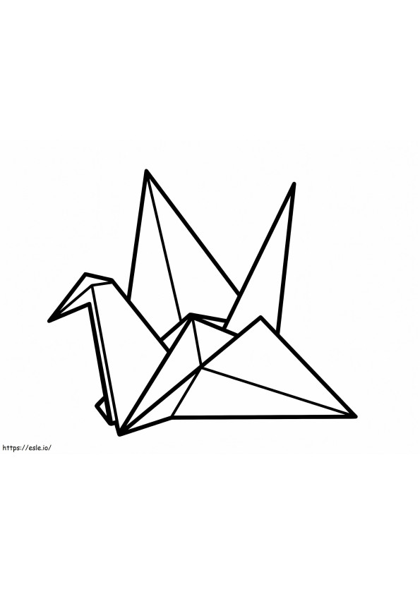 Żuraw origami do wydrukowania kolorowanka