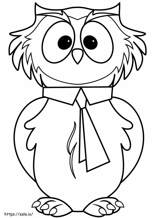 1560328516 Cartoon Owl A4 coloring page