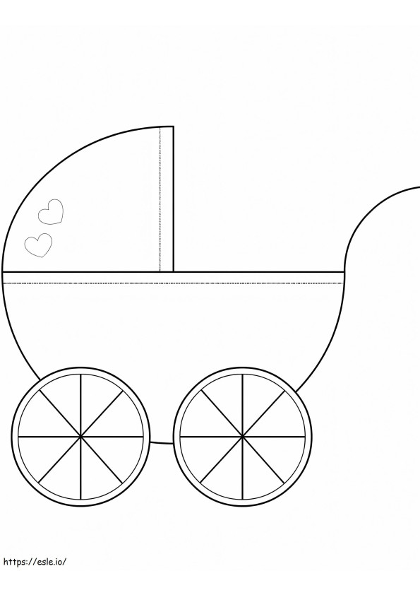Plansa de colorat Carucior Carucior