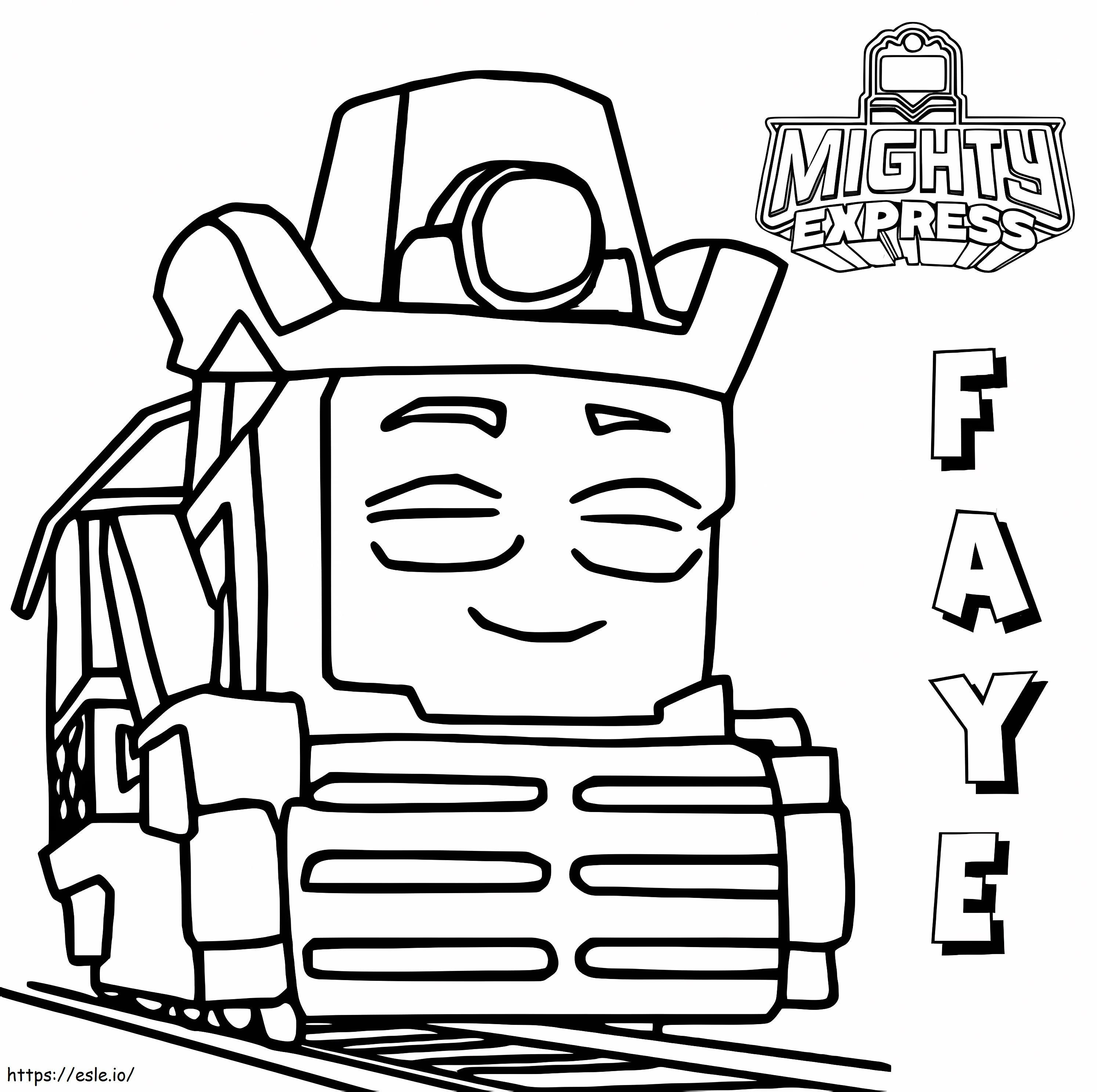 Coloriage Fermier Faye Mighty Express à imprimer dessin