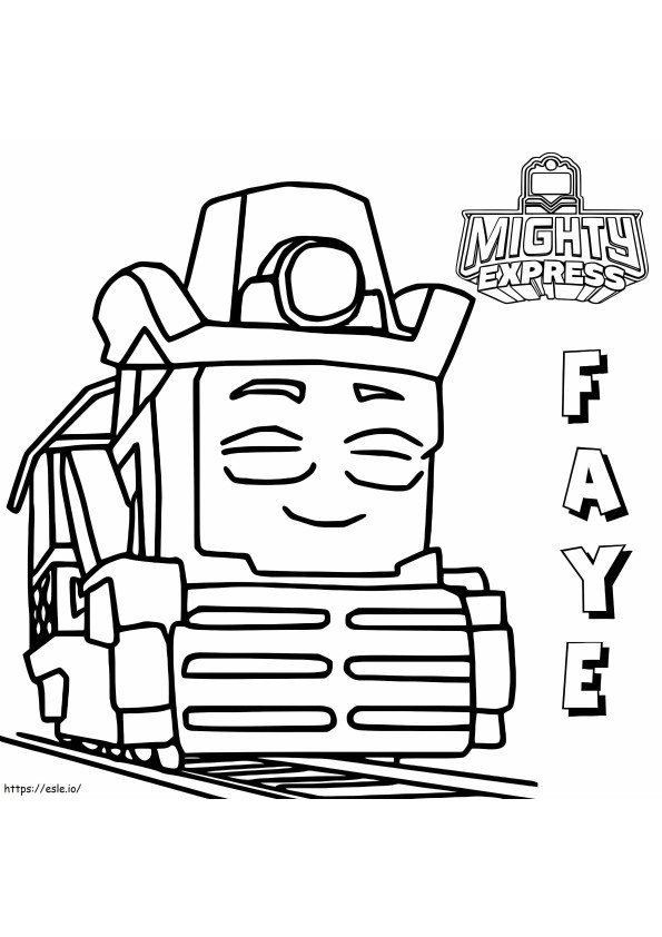Farmer Faye Mighty Express coloring page