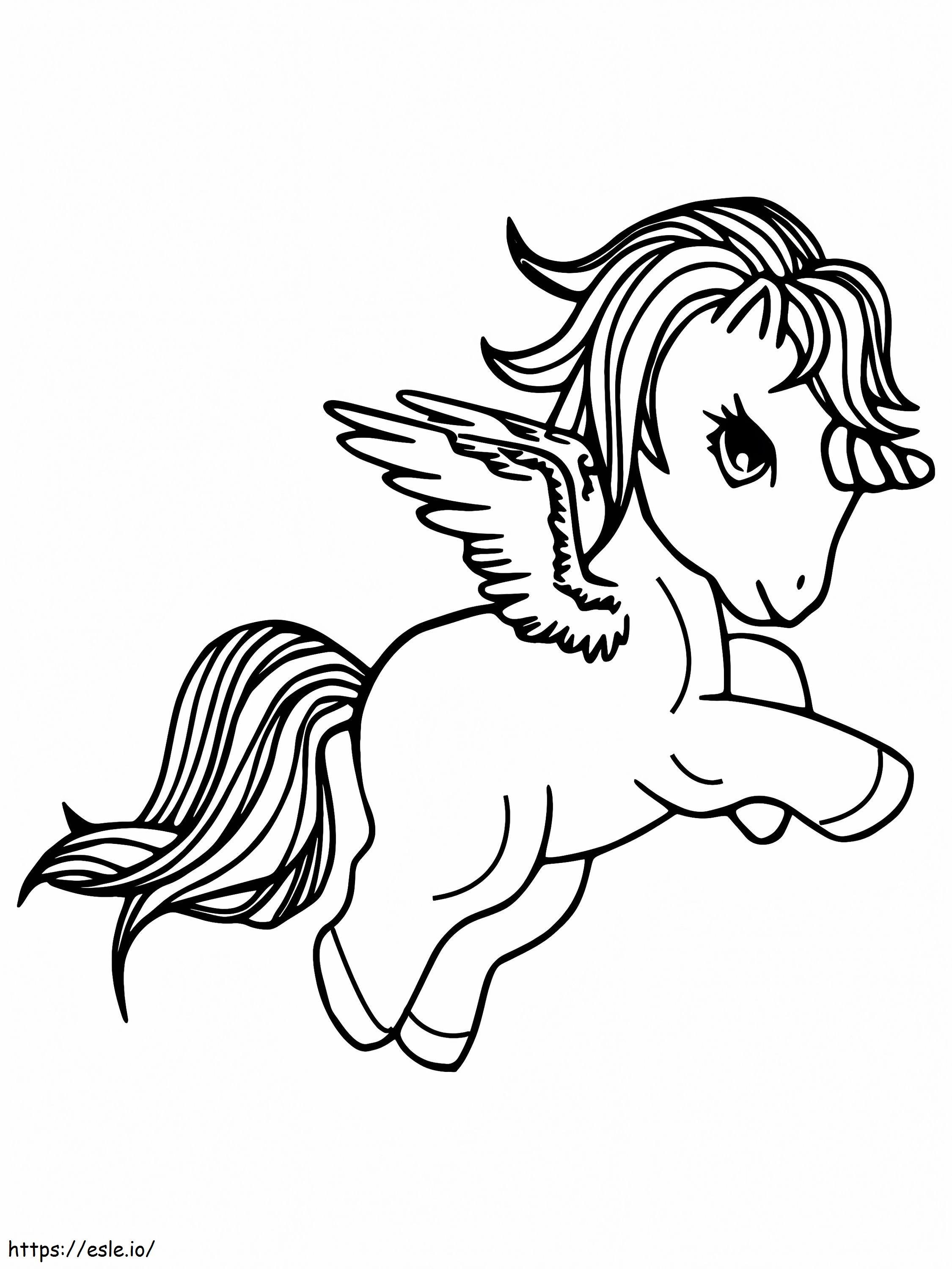 Alicorn With Short Wings coloring page