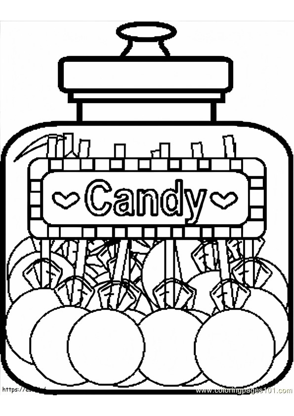 Süßigkeitenglas ausmalbilder