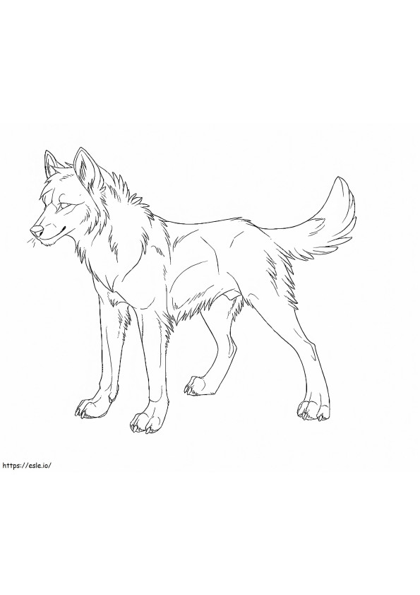 Awesome Wolf coloring page