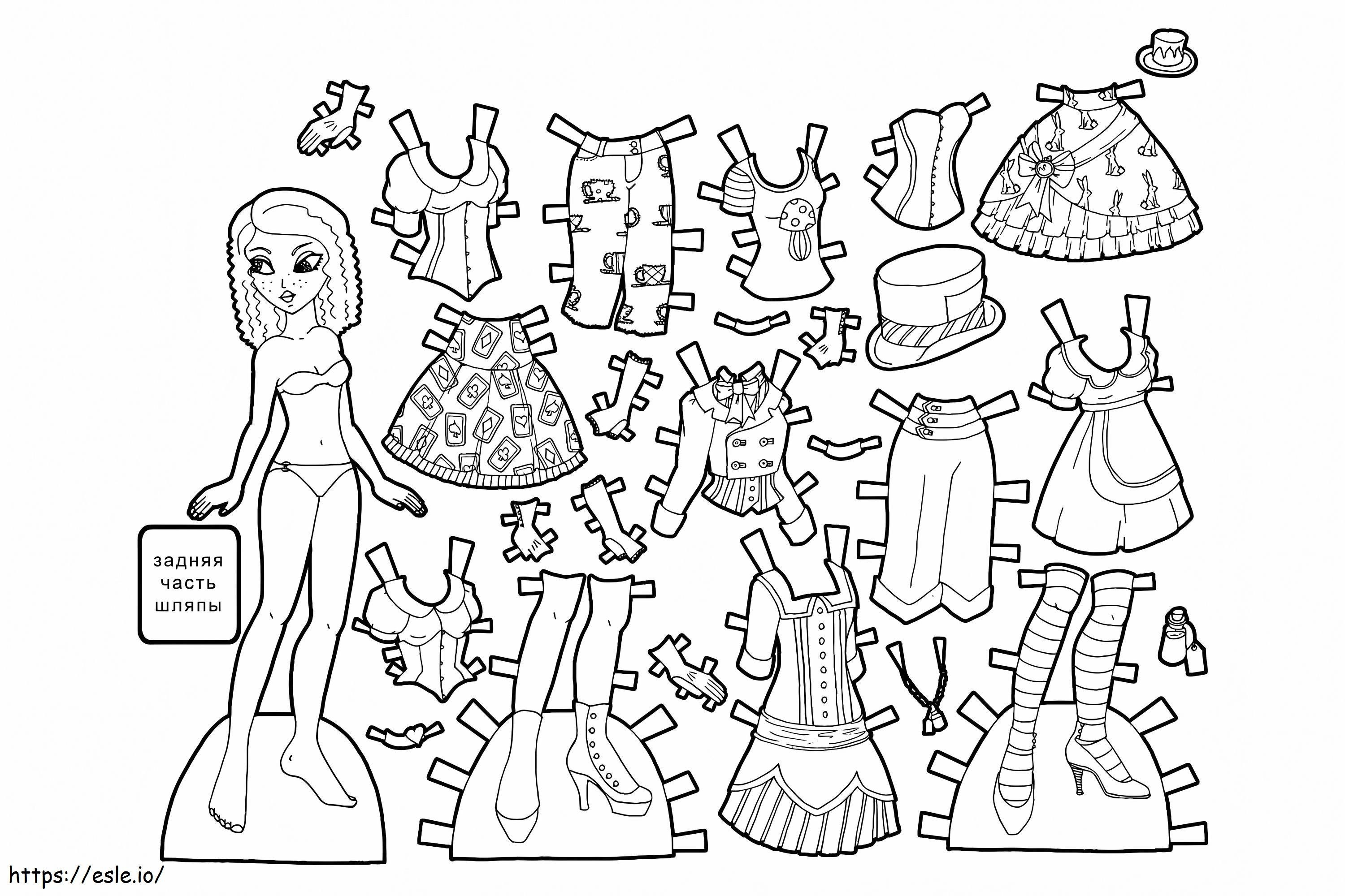 Paper Dolls 19 coloring page
