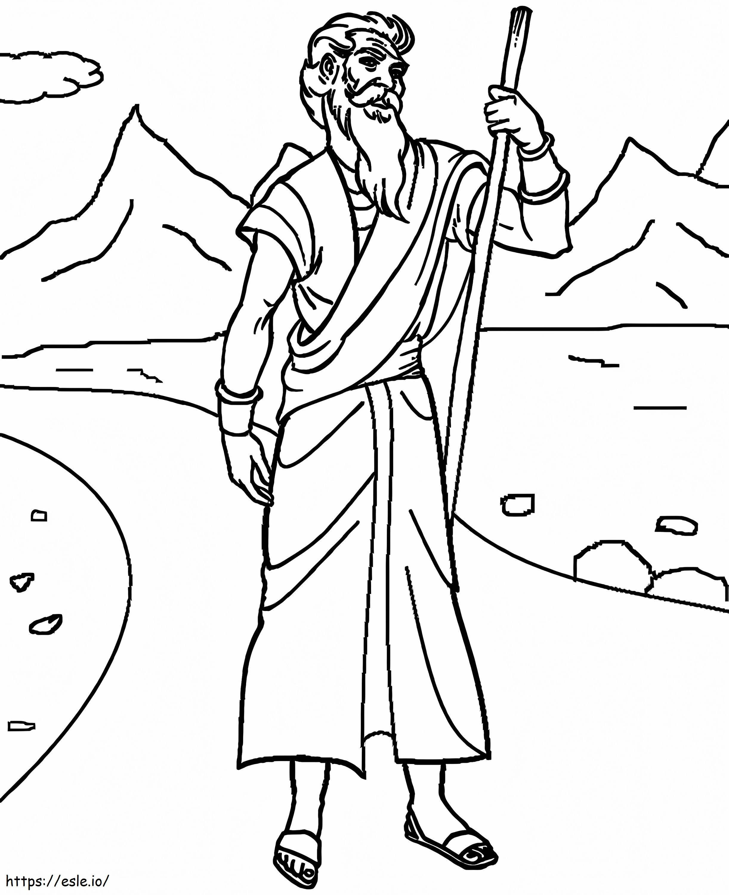 Moses ilmainen tulostettava värityskuva