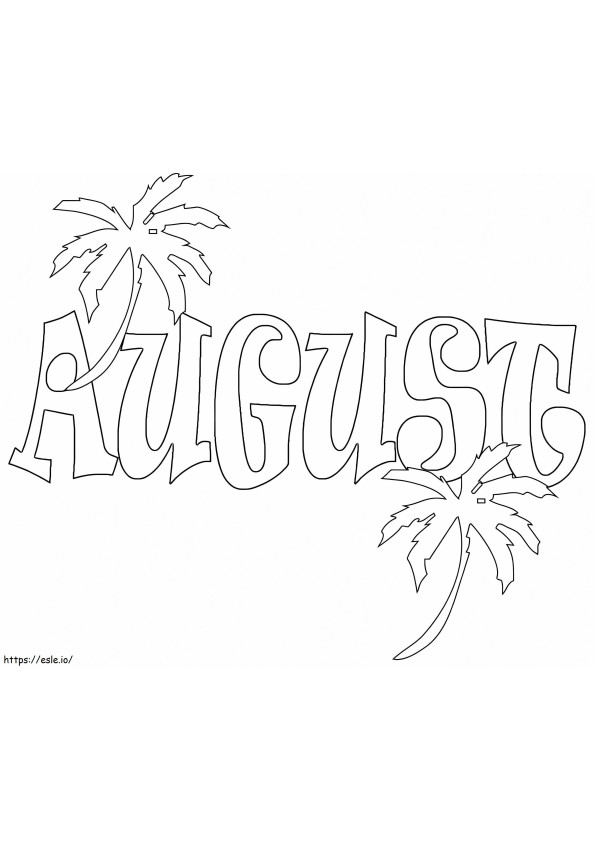 August Tree coloring page