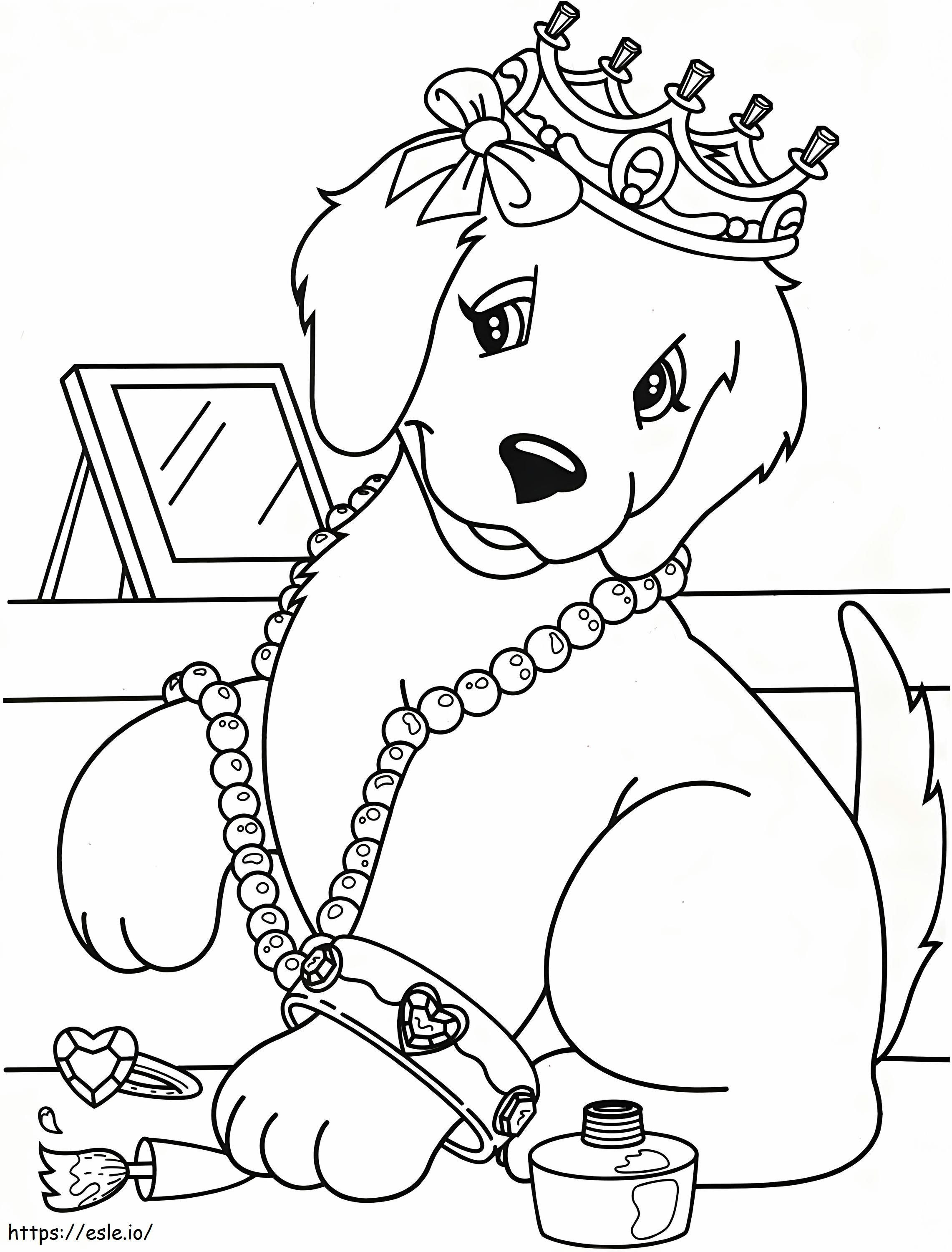 1566458822 Candy Dog In Lisa Frank A4 coloring page