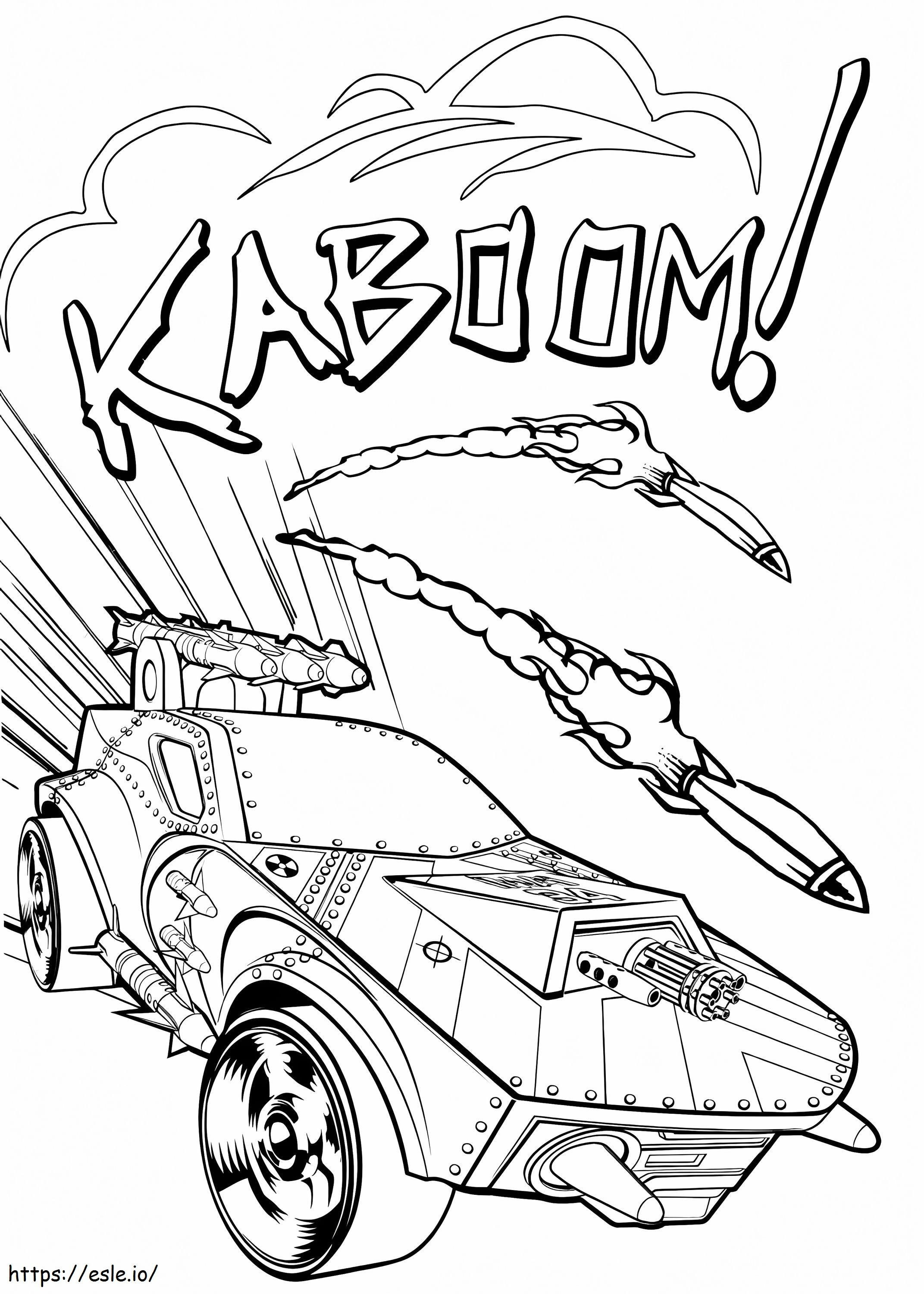 Hot Wheels 8 coloring page