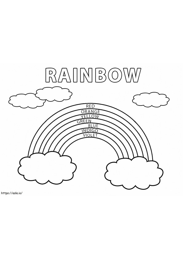 Regenbogenfarbe ausmalbilder