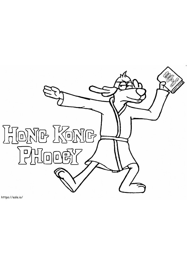 Hong Kong Phooey With A Book coloring page