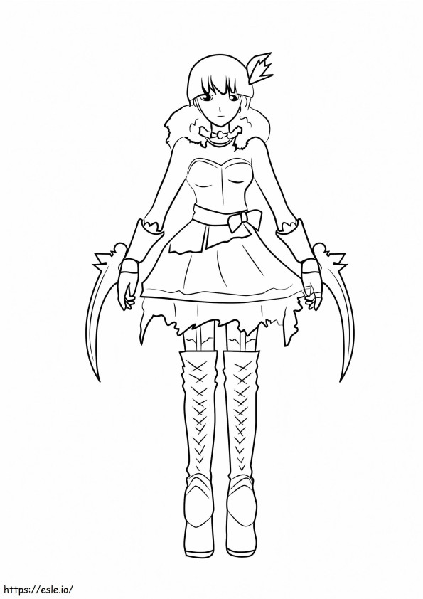 Miltia Malachite From RWBY coloring page