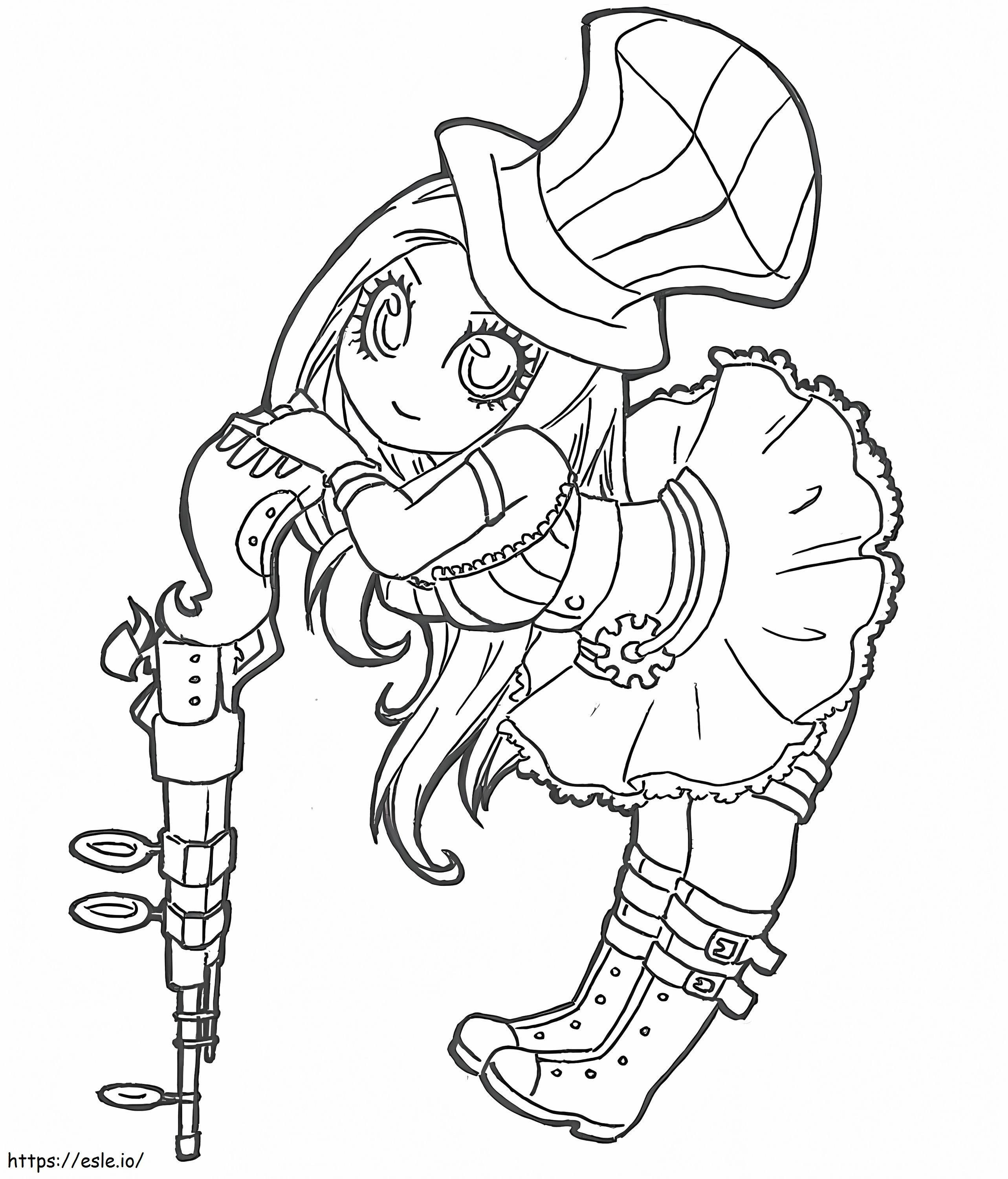 Chibi Caitlyn coloring page