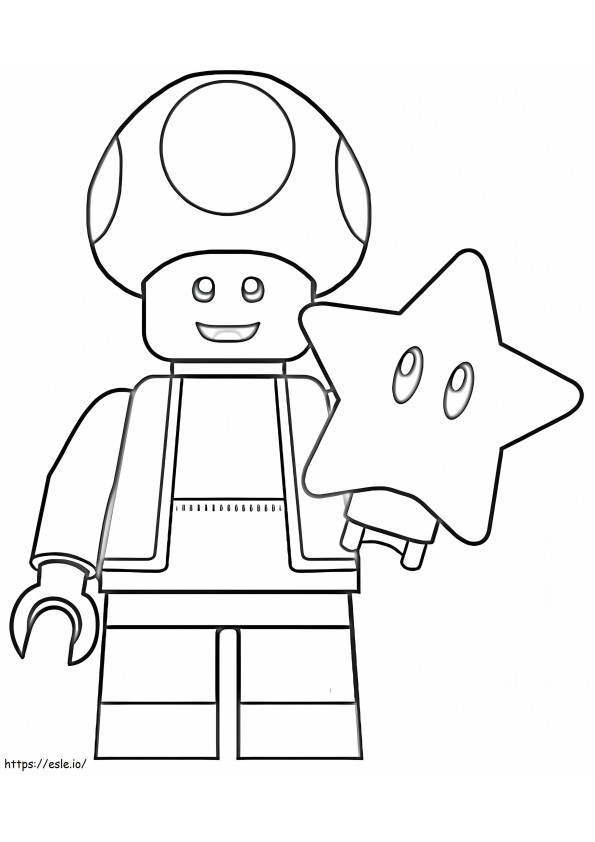 Lego Toad coloring page