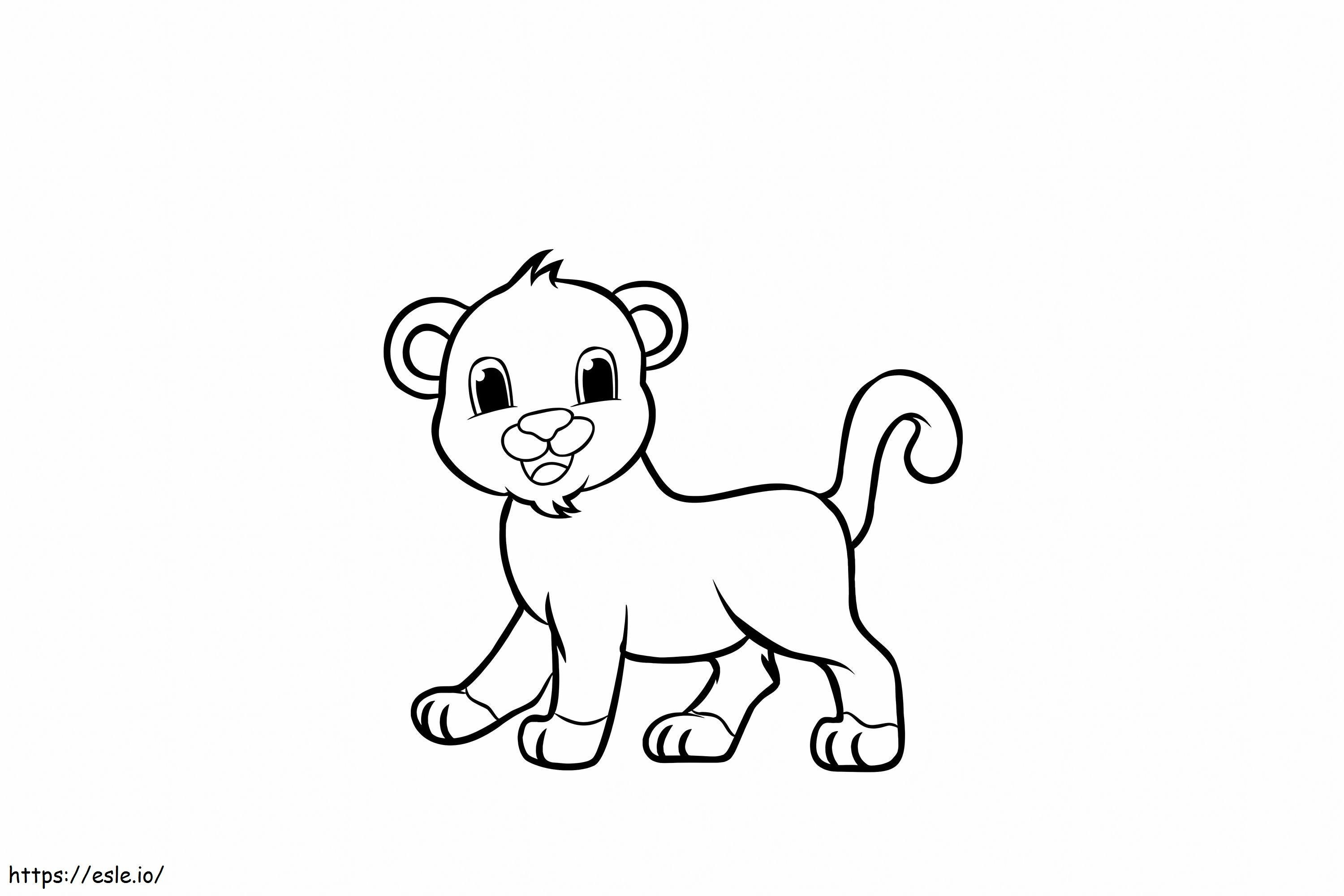 Baby Panther Fun coloring page