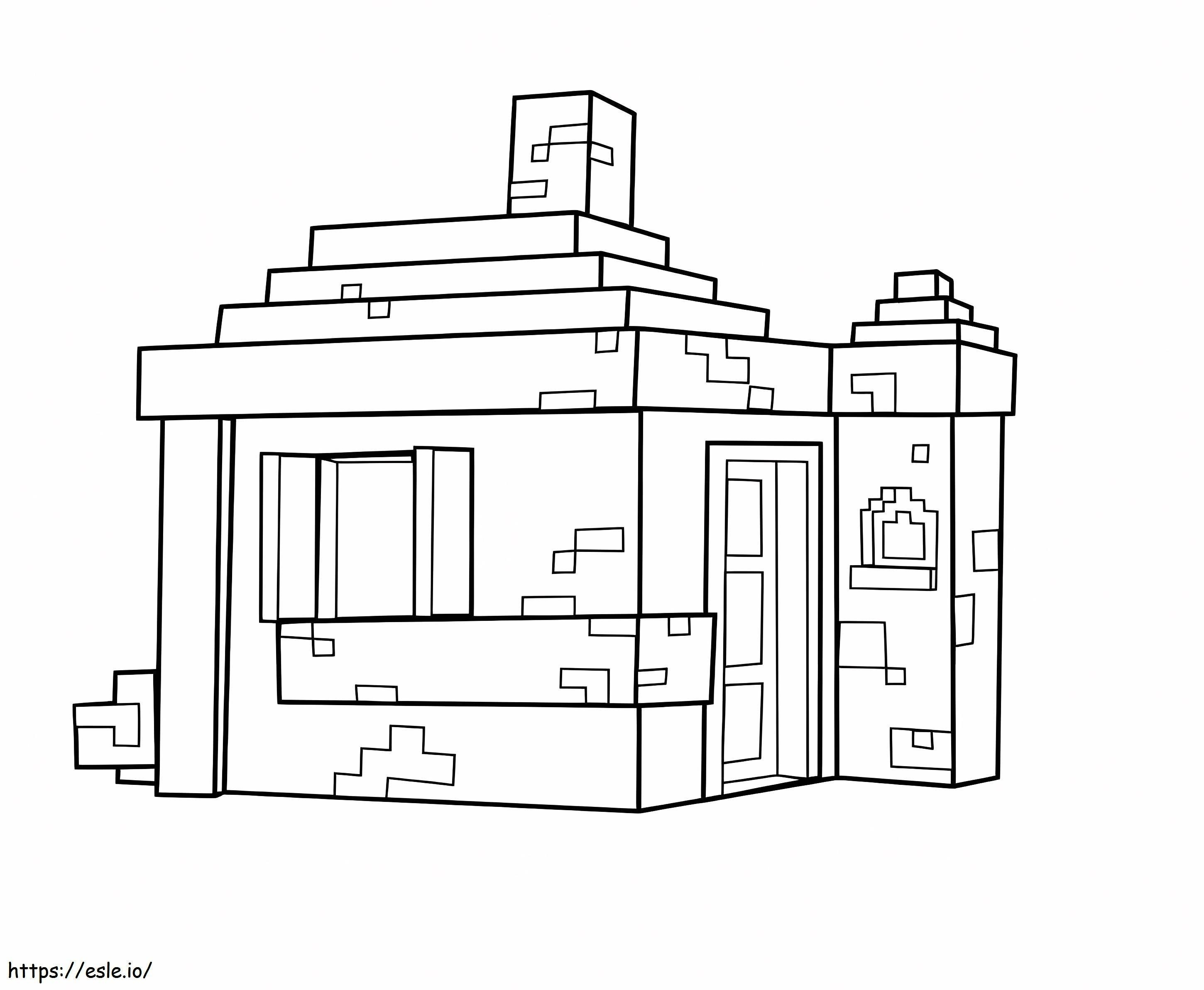Maison Minecraft para colorir