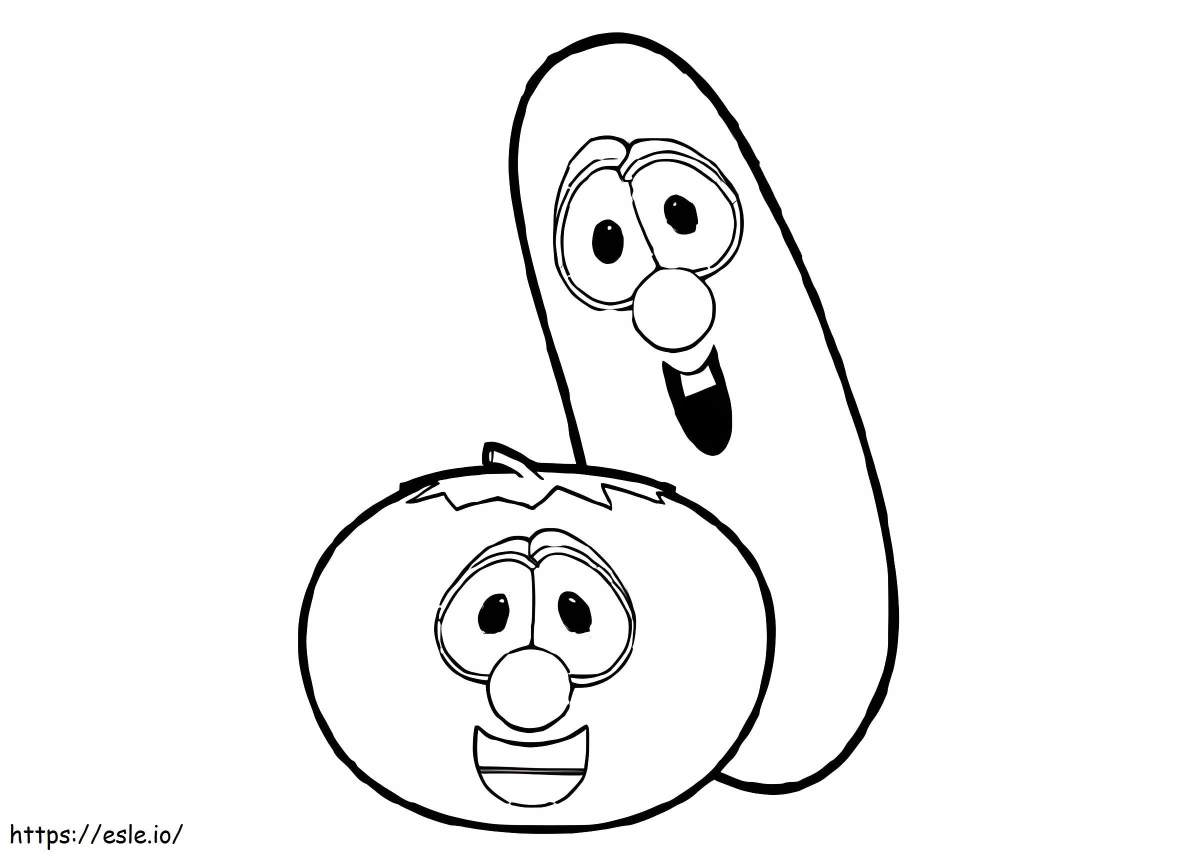 Larry Boy And Bob The Tomato coloring page