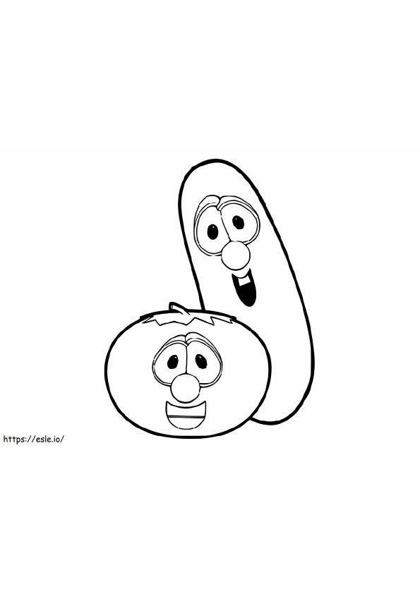 Coloriage Larry Boy et Bob la tomate à imprimer dessin