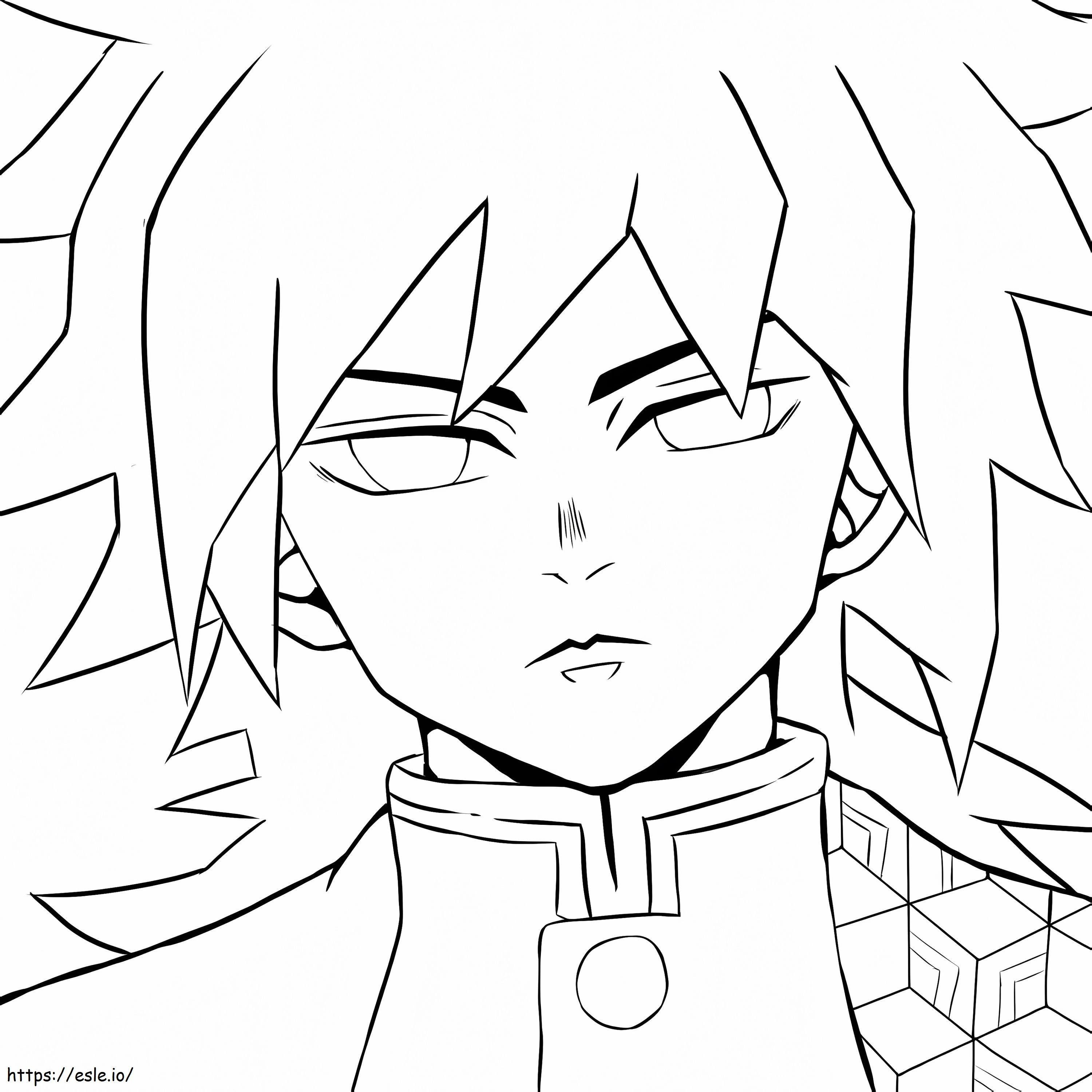 Tomioka From Demon Slayer coloring page