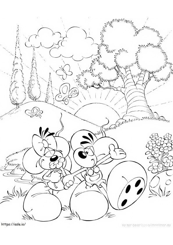 Diddlina And Diddl 1 coloring page
