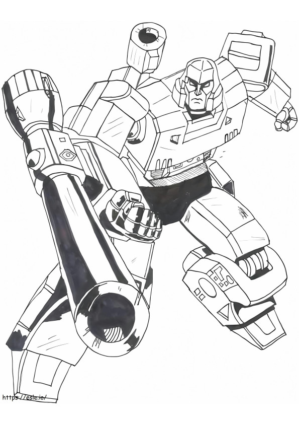 Megatron With Big Cannon coloring page