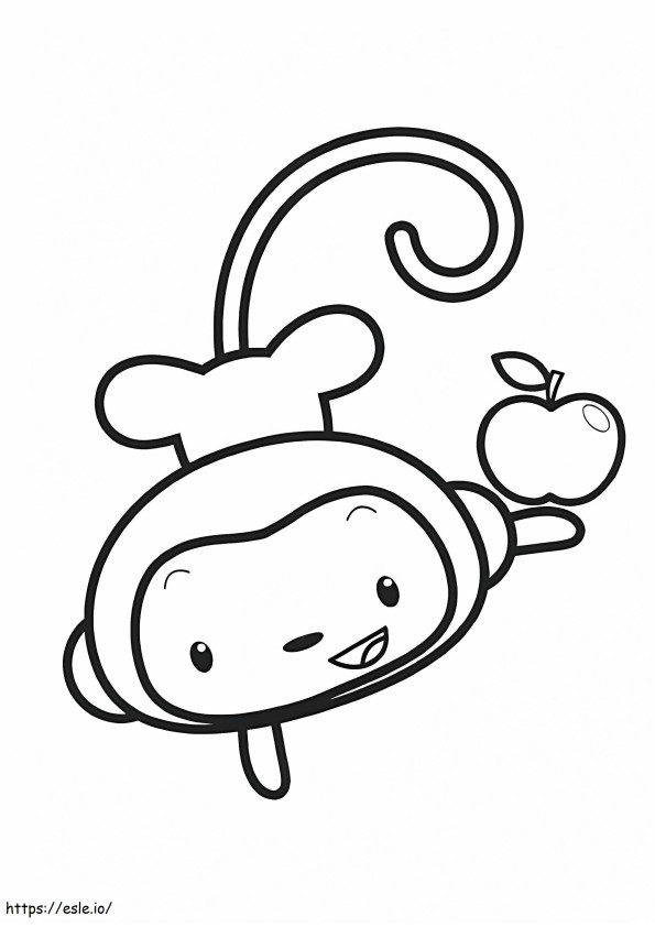1536222955 Hoho With Apple A4 coloring page