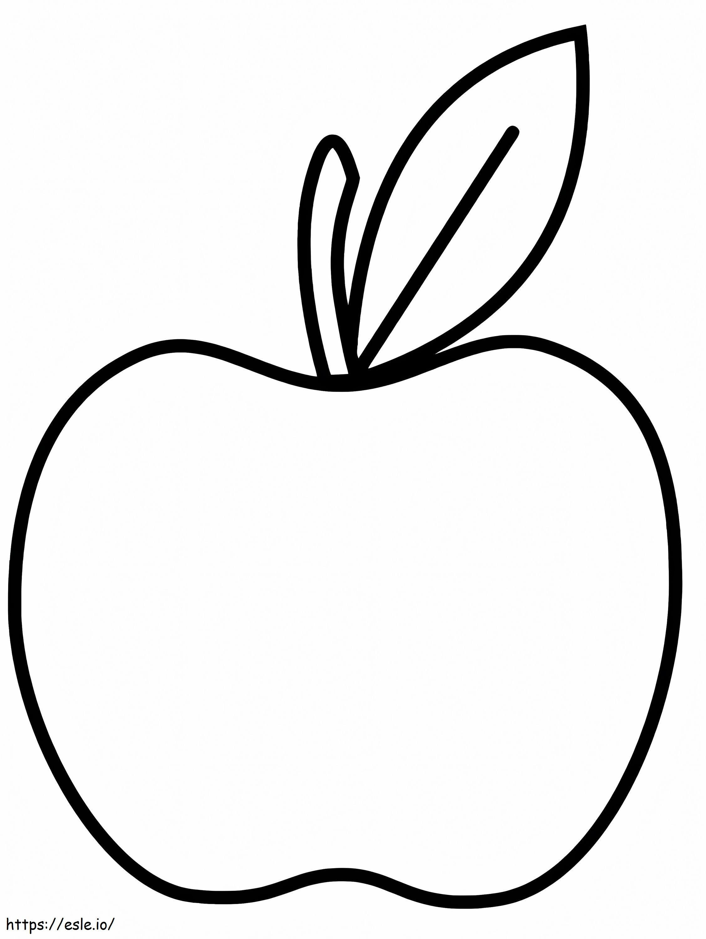 Coloriage Pomme facile à imprimer dessin